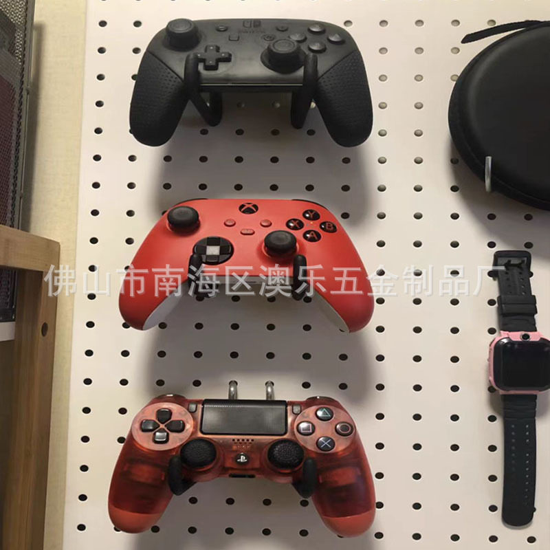 通用五金少女工具书桌收纳手柄支架坑板挂勾圆孔距洞洞板货架挂钩