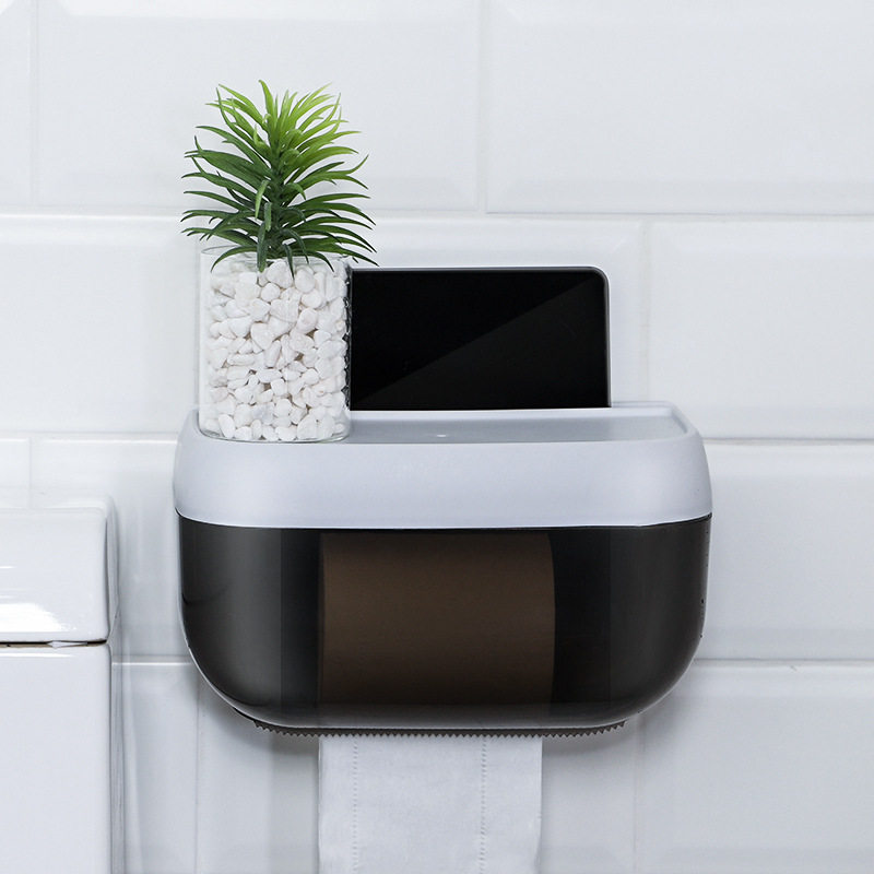 爆款厕所纸巾盒 防水免打孔创意家用架卷纸筒卫生间卫生纸盒