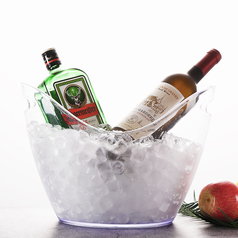 亚克力元宝冰桶商用高颜值香槟冰块桶塑料 ktv酒吧啤酒框大冰酒桶