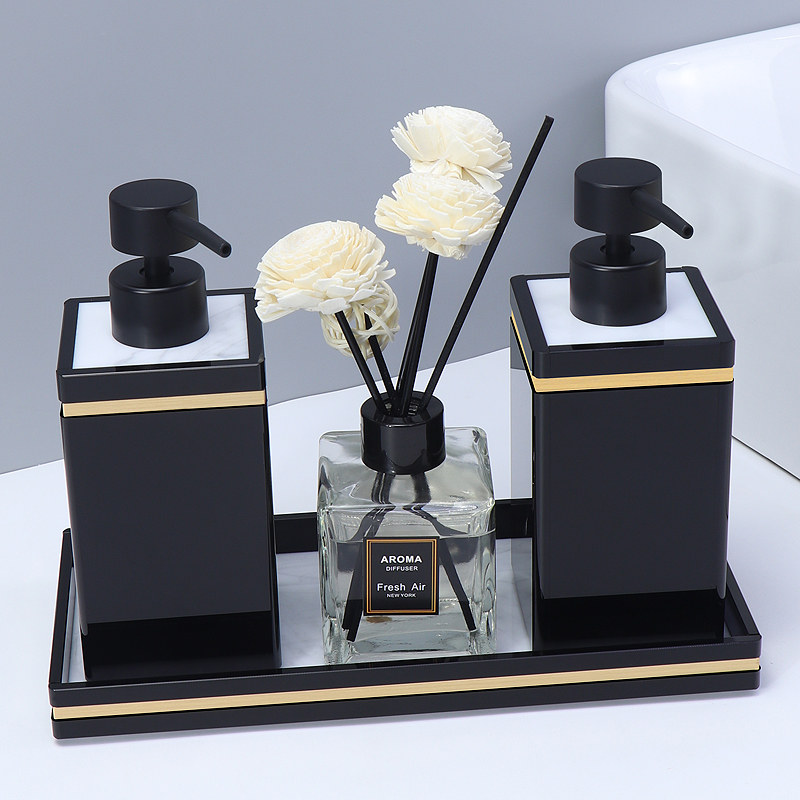 亚克力欧式卫浴h洗漱套装轻奢浴室用品套件酒店洗手台托盘五件套,家庭/个人清洁工具,浴室用品套件,淘宝优惠券,粉丝福利购,淘宝优惠卷