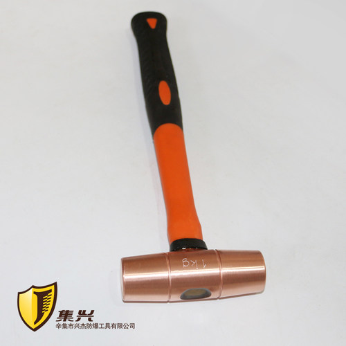 紫铜圆鼓锤双面锤纯铜模具安z装锤紫铜锤圆鼓锤软铜1p-3p