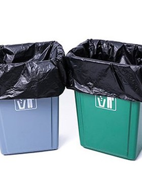 酒店30升大垃圾袋6080黑色餐饮加厚8H090大号垃圾桶垃圾袋商