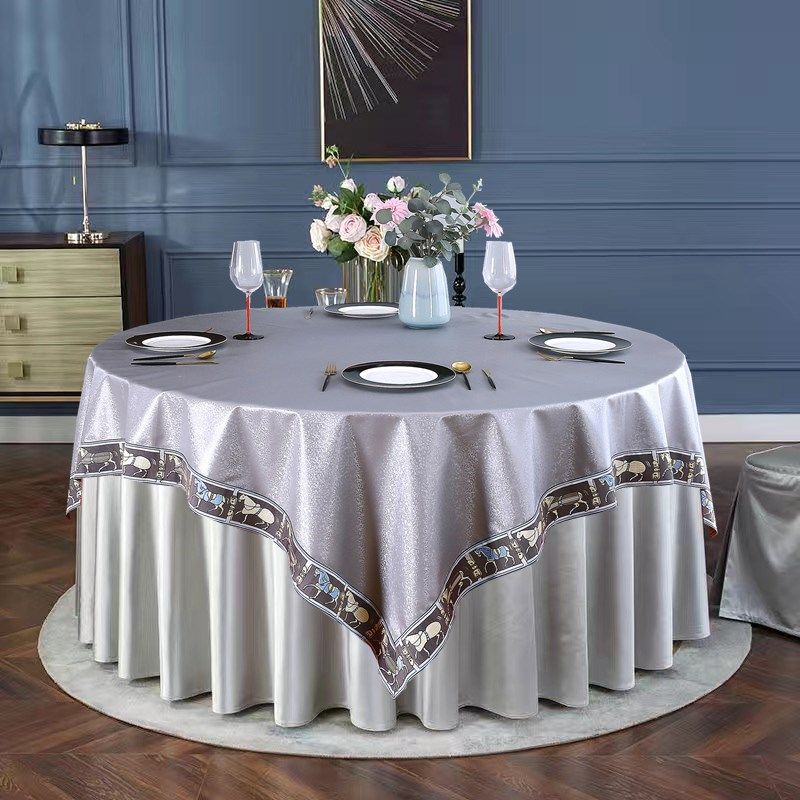 圆桌布防水防油免洗防o烫餐桌垫欧式酒店饭厅圆形圆桌桌垫布艺桌,居家布艺,桌布,淘宝优惠券,粉丝福利购,淘宝优惠卷