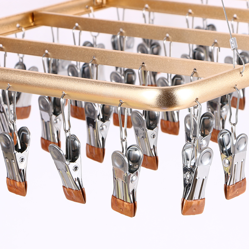 铝合金凉袜子晒架内衣裤晾衣架多夹子晒I袜架神器多功能晾袜夹尿