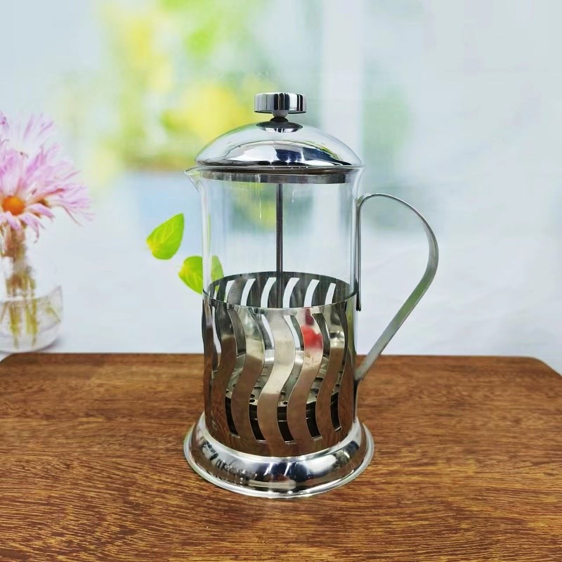 玻璃冲茶b器茶水分离滤压壶咖啡法压壶耐高温不锈钢滤网泡茶壶家