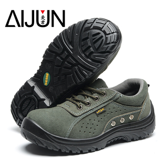 劳保鞋 透气k防臭工地工作钢包头防砸防穿刺安全轻便耐磨凉 男夏季