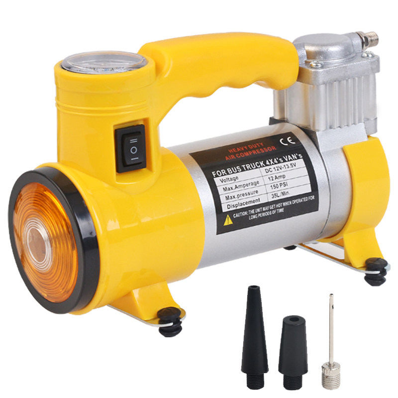 车载充气泵汽车用便携式高压电动单双缸带灯1P2V小轿车轮胎应急