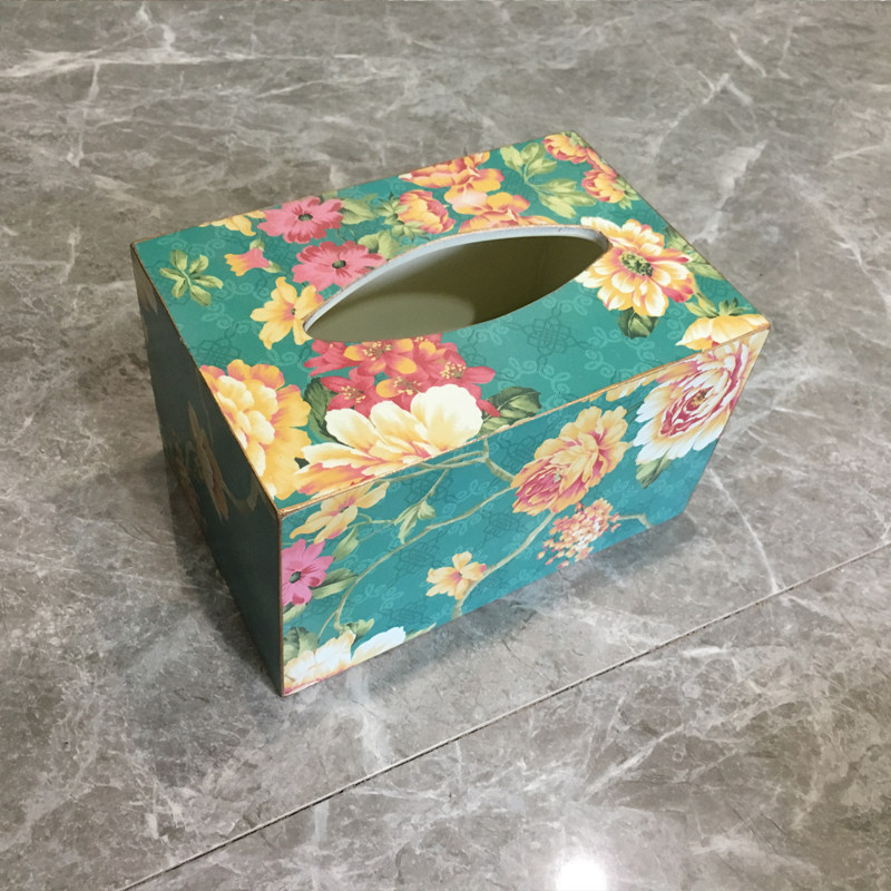 美式乡村纸巾盒家用n客厅木制抽纸餐桌茶几轻著创意酒店收纳卷纸