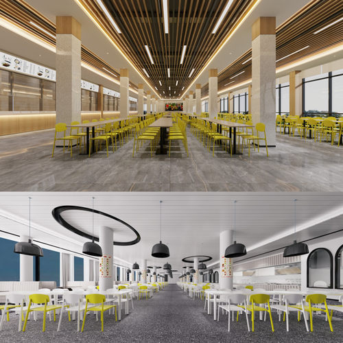 学校食堂a餐桌椅组合公司员工大学生饭店桌子职工厂饭厅快餐店商