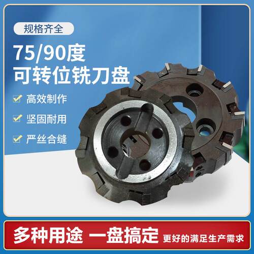 可转位铣刀盘75° 90°铣刀盘63 80 100 125 160 200 250 315 350