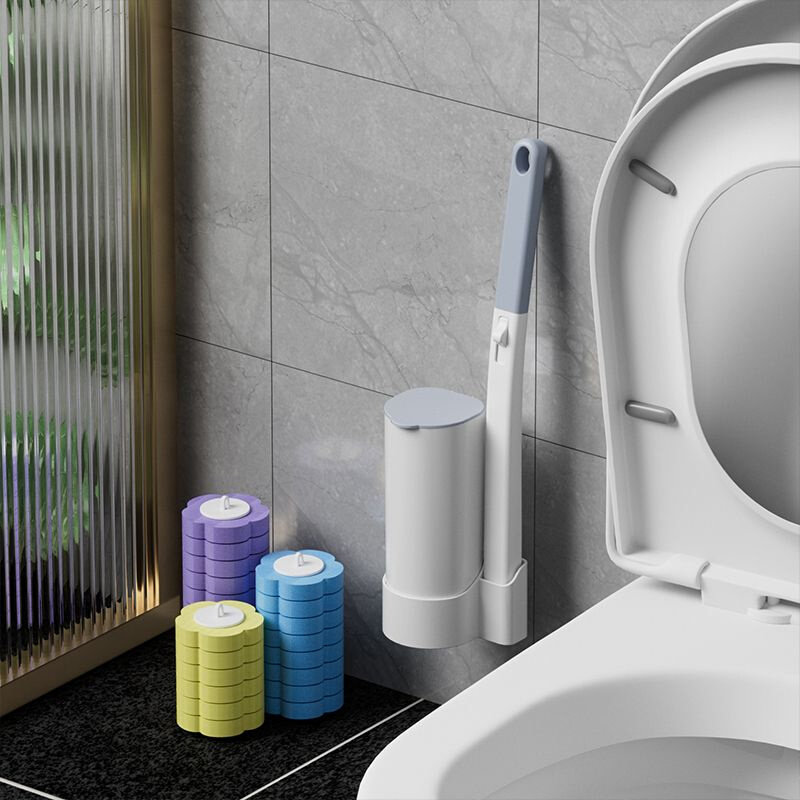 新疆西藏包邮免洗一次性马桶刷子套装替换片清洁刷刷杆通用厕所刷