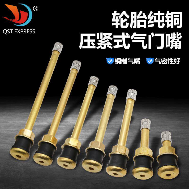 无内胎气嘴轮胎纯铜压紧式气门嘴卡车汽车轮胎16mm轮辋孔通用配件