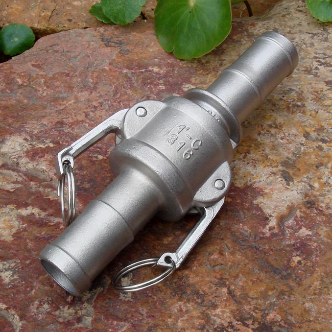 304不锈钢四六分一寸二寸软管快速修复连接头 EC型快插软管对接头