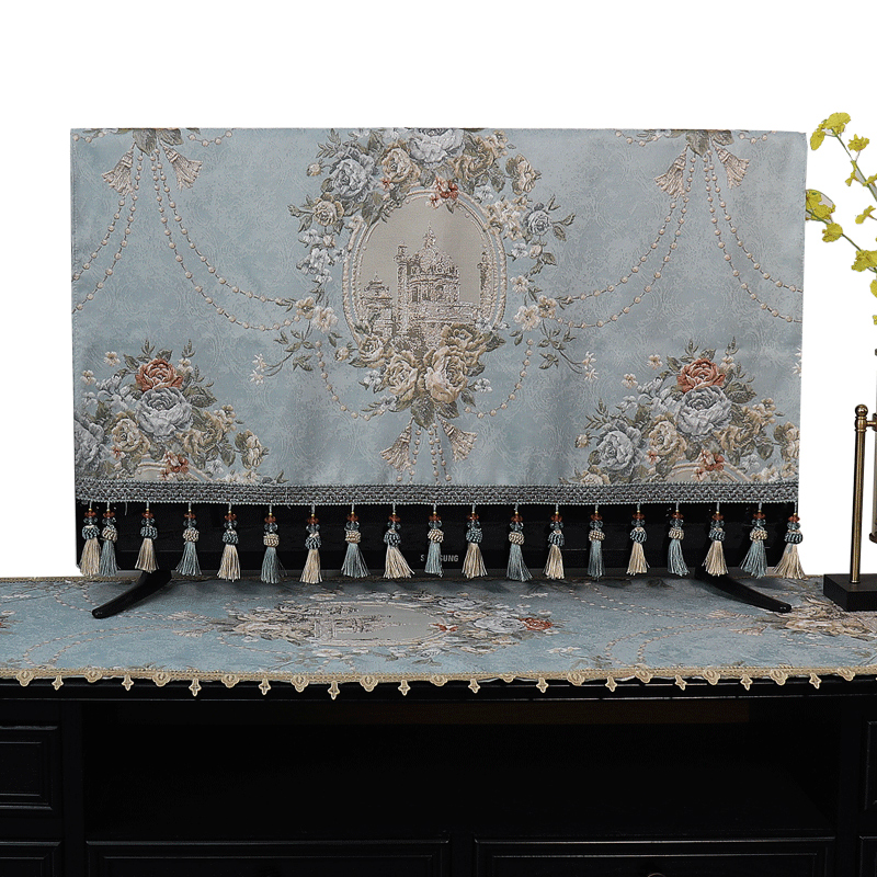 电视机防尘罩套欧j式55英寸液晶电视罩巾挂式遮尘布65电视布盖布5