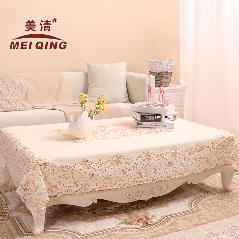 茶几桌布茶几布防水防油t免洗防烫烫金茶几垫桌垫欧式长方形客厅