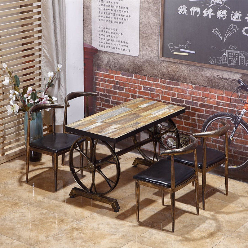 小吃饭店快餐饮桌椅组合商用烧烤复古工业L风铁艺牛角椅麻辣烫面,商业/办公家具,商用餐椅,淘宝优惠券,粉丝福利购,淘宝优惠卷