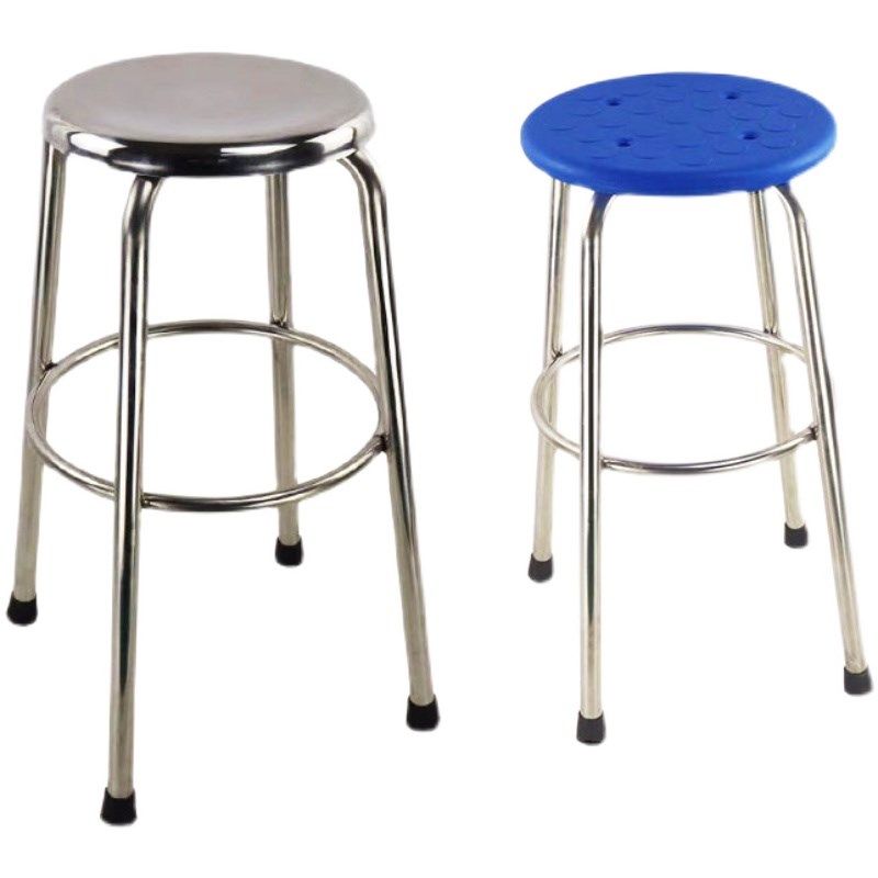 不锈钢304加厚食品厂矮圆凳流水线无G尘车间化学医院学校实验室凳