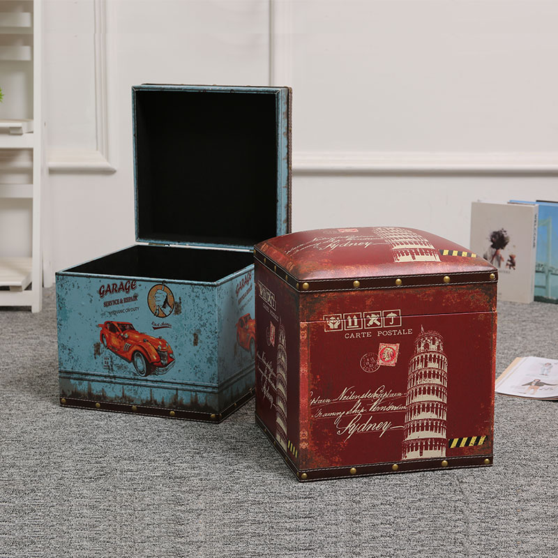 收纳凳个性储物箱可坐小凳子进门换鞋凳家用门口穿W鞋凳复古沙发