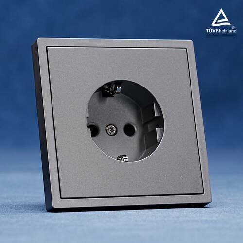 wall 灰色schuko socket欧规欧标250V墙壁开关