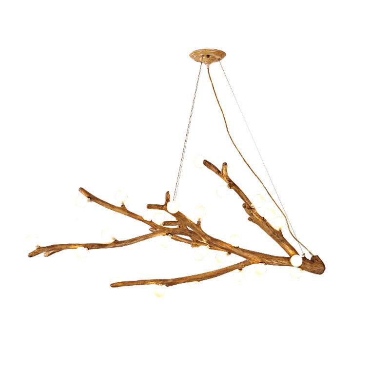 日式风树枝吊灯禅民宿创网红意ins意中式客厅餐厅灯侘寂吧台灯具