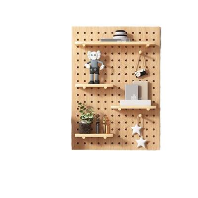 洞洞AL101185板玄关墙面置架墙上实木挂板入户隔板收物架墙纳壁示