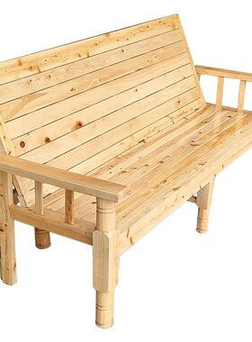 四川易凉板椅加厚柏木简连四椅农村室接木待椅实外沙LBY8065发床