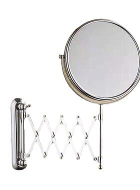 酒贴墙化妆镜生浴室双面折叠伸753缩小卫间可壁挂店式放大缩镜子L