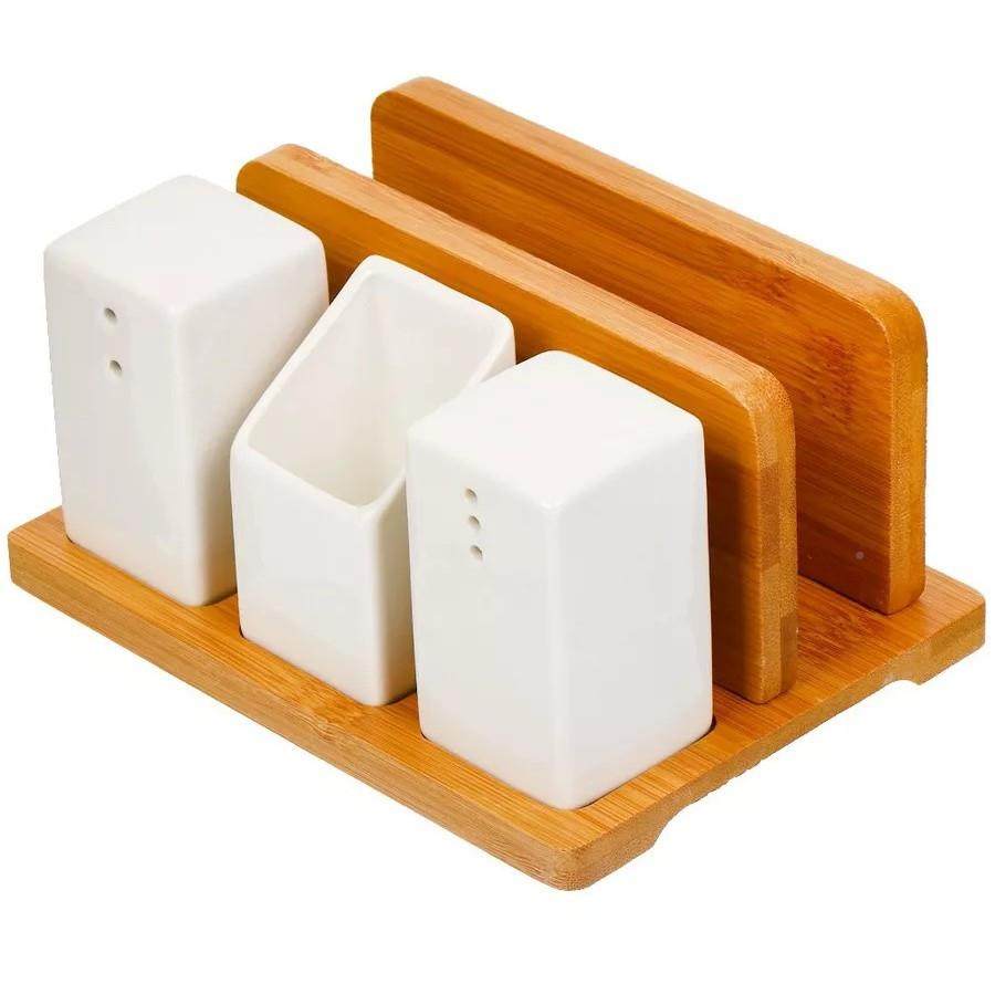 欧式陶无品牌/瓷调味巾罐餐巾架木套装酒店餐调味厅盒胡椒粉撒盐,收纳整理,纸巾架,淘宝优惠券,粉丝福利购,淘宝优惠卷