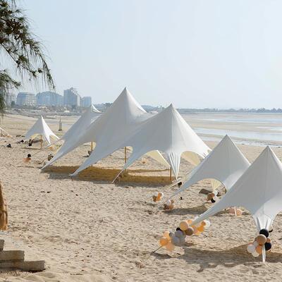 户人天幕重山超大三峰户外防万外雨防晒露营天幕野餐多便TF01携凉