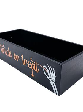 圣节木制糖果万，桌家盒居装饰糖XKF果中心节日储存盒，收纳盒面