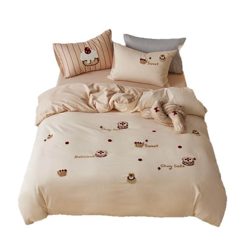 萌可爱全棉磨绣毛四件套贴布软花纯棉被JC260101床单床套笠加厚保,床上用品,床品套件/四件套/多件套,淘宝优惠券,粉丝福利购,淘宝优惠卷