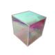 工厂直供镭正方形七彩射炫渐彩亚克力展示架新盒款 上市变镭射盒