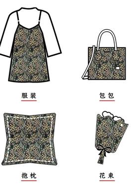 茶歇赫秋本风小碎花连衣裙春女装提布花BF-E1-36面田园风撞色包花