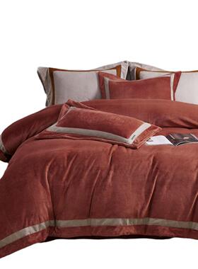 11斤重│MLC-120高端丝慕牛奶绒加冬天床上四件套秋冬加绒厚暖保