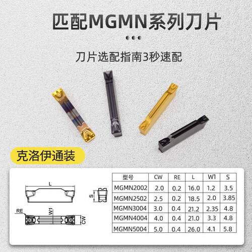 世工7字型横端面槽刀MGFVR2.525R8-20-36外径割刀克洛伊MGMN刀片