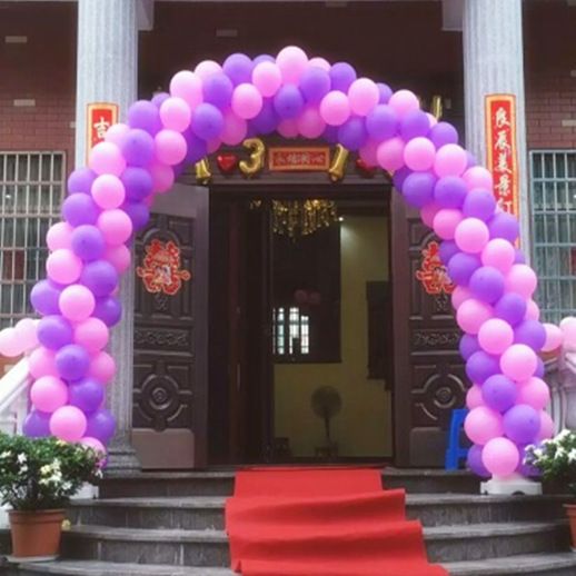 气球拱门支架子折叠开业结婚庆典婚礼生日新年布置装饰汽球彩虹门图片