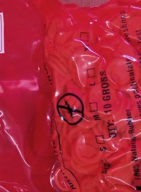 ANTISTATIC RUBBER FINGER COTS PASSED红色袋 红色防静电手指套