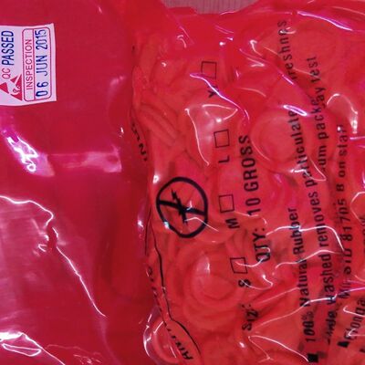 ANTISTATIC RUBBER FINGER COTS PASSED红色袋 红色防静电手指套