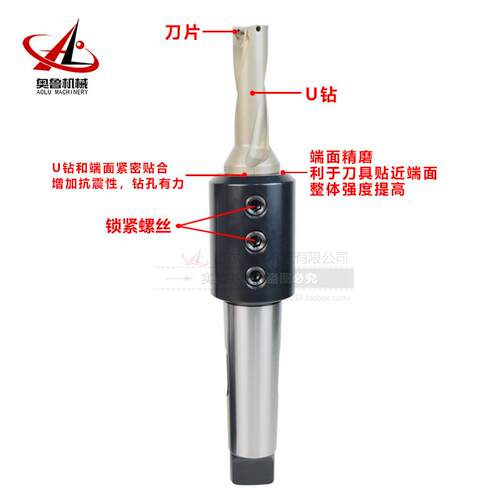 莫氏刀柄扁尾侧固式U钻车床刀柄MTA4/5号直柄锥柄变径套SLN20252