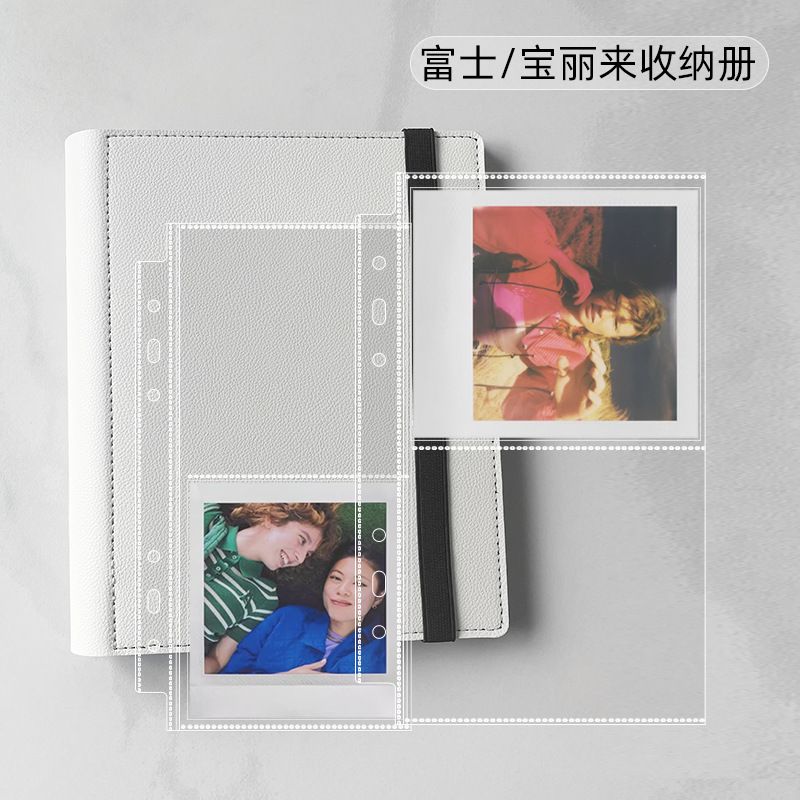 RINGNOTE富士拍立得3寸平口卡膜卡页宝丽来相纸DIY活页收纳相册图片