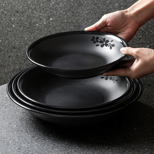 速发2025密胺餐具餐龙虾盘商用小厅饭店汤菜仿瓷餐盘菜盘凉盘大盘