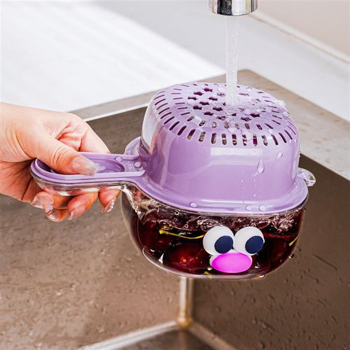 速发多巴胺沥水篮双层洗水果神器厨房滤果篮家用级水篮新款水果盘