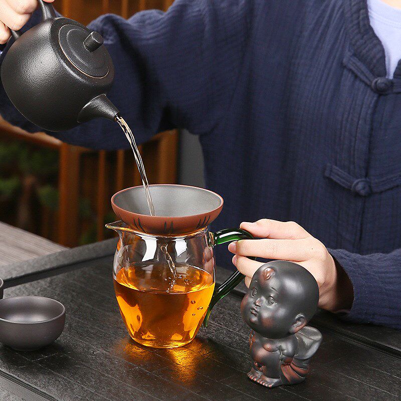 速发喷水尿童茶漏摆件精品可养紫砂撒尿童子茶宠茶滤茶玩茶桌茶台