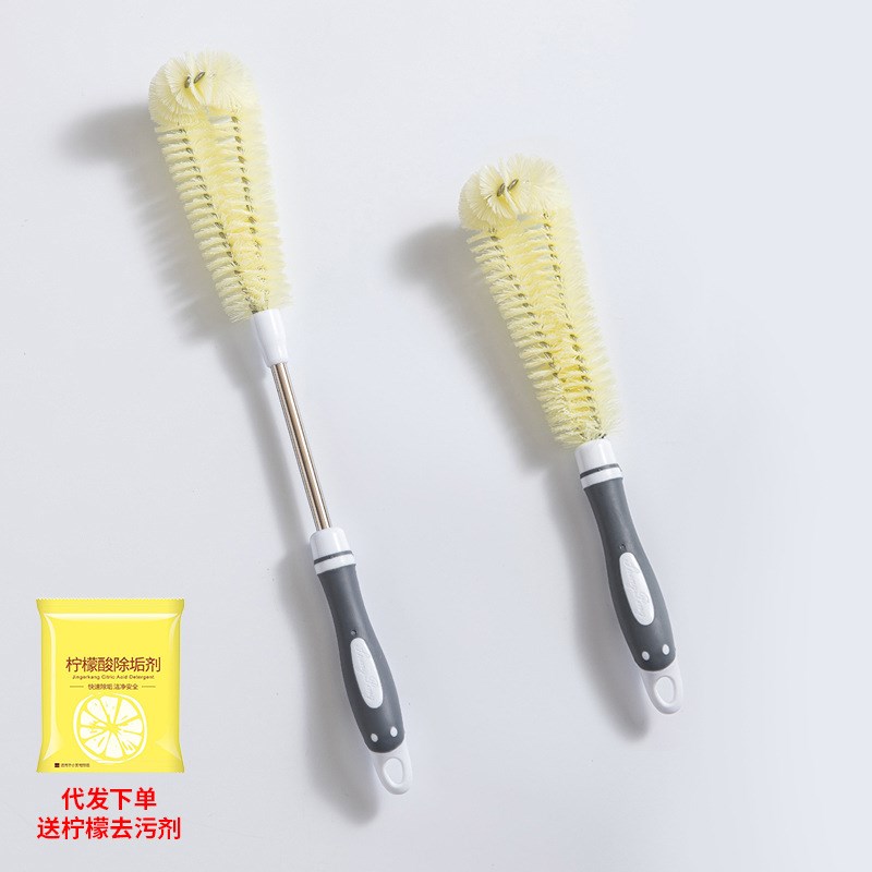 速发实心长清杯刷厨杯清洁刷刷茶杯水杯保温房柄洁硬毛厨房好物