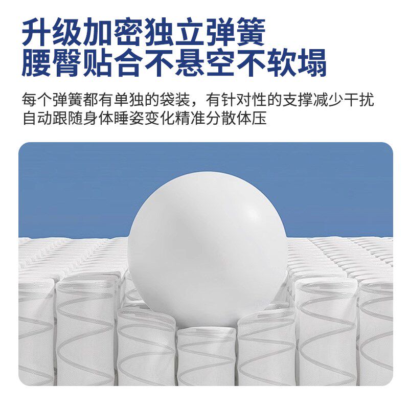 速发床垫超薄独立袋弹簧薄款儿童宿舍可拆洗榻榻米专用租房1M
