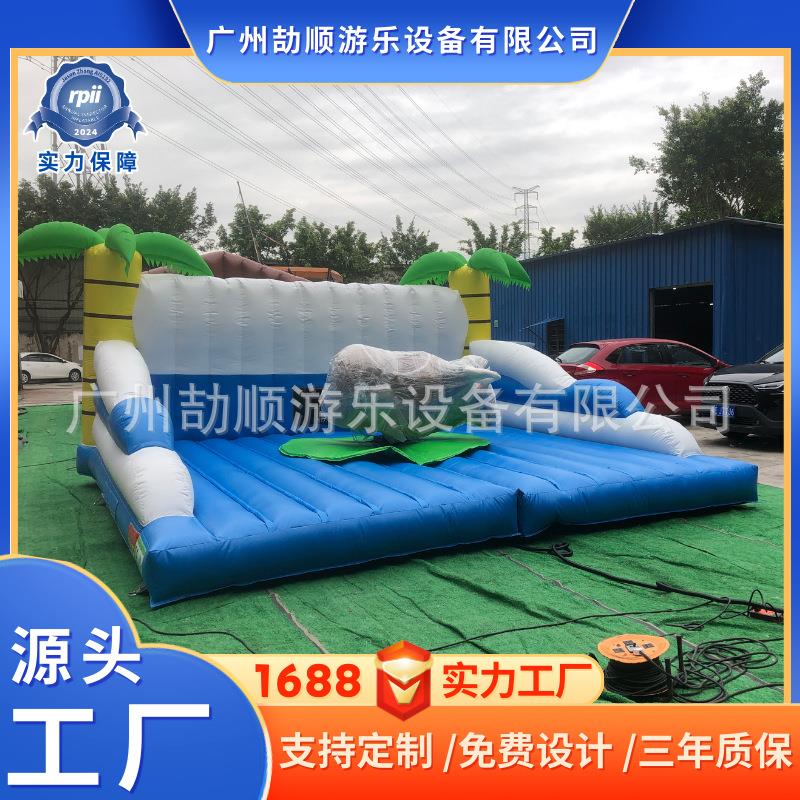 外贸厂家斗牛机PVC充气跳床充气城堡滑梯游乐 充气滑梯家用
