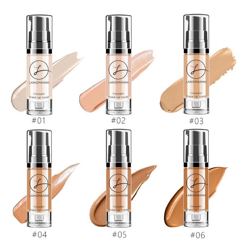 langmanni  粉底液Concealer   不易脱妆BB霜 6色可选