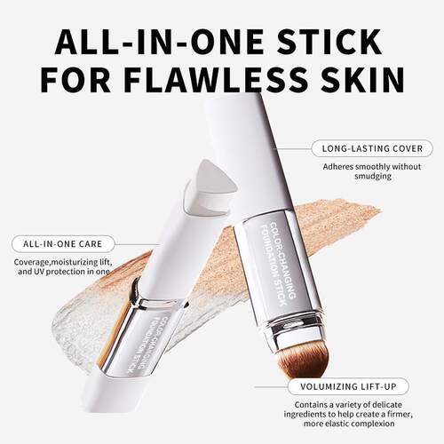 跨境变色粉底棒Color Changing Foundation Stick英文包装
