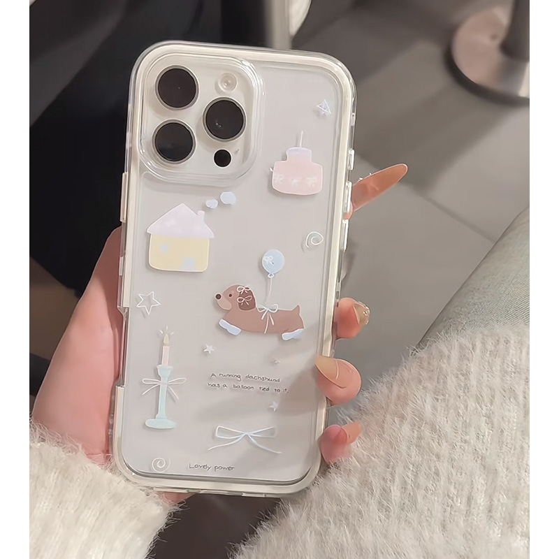 蛋糕小狗适用iPhone15promax壳苹果14pro新款16promax可爱卡通13趣味12保护套11硅胶防摔15plus童趣软壳
