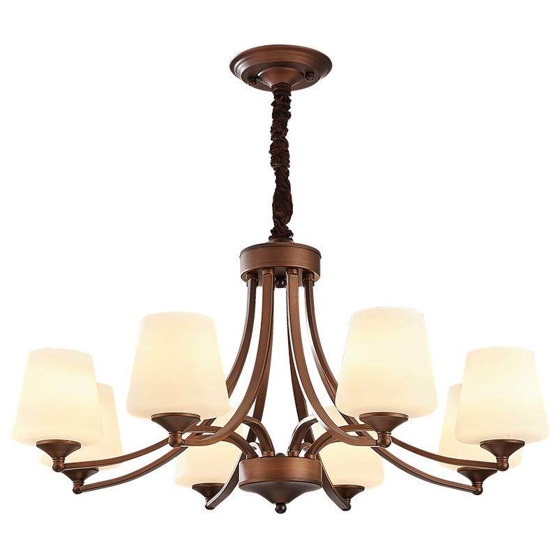 美式吊灯客厅餐厅卧室灯饰乡村复古风铁艺玻璃法式简约大气灯具,家装灯饰光源,智能吊灯,淘宝优惠券,粉丝福利购,淘宝优惠卷